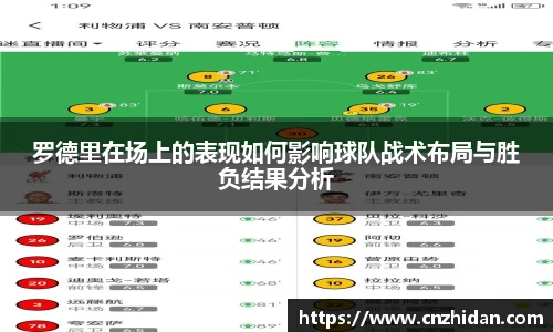 罗德里在场上的表现如何影响球队战术布局与胜负结果分析